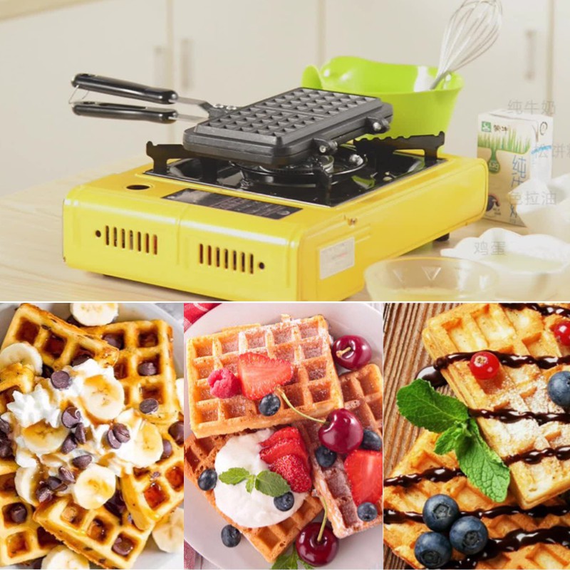 Specool® Kitchen Gas Non-Stick Waffle Maker Pan Mould Mold Press Plate Cook Baking Tool DIY Lattice Muffin Baking Mold