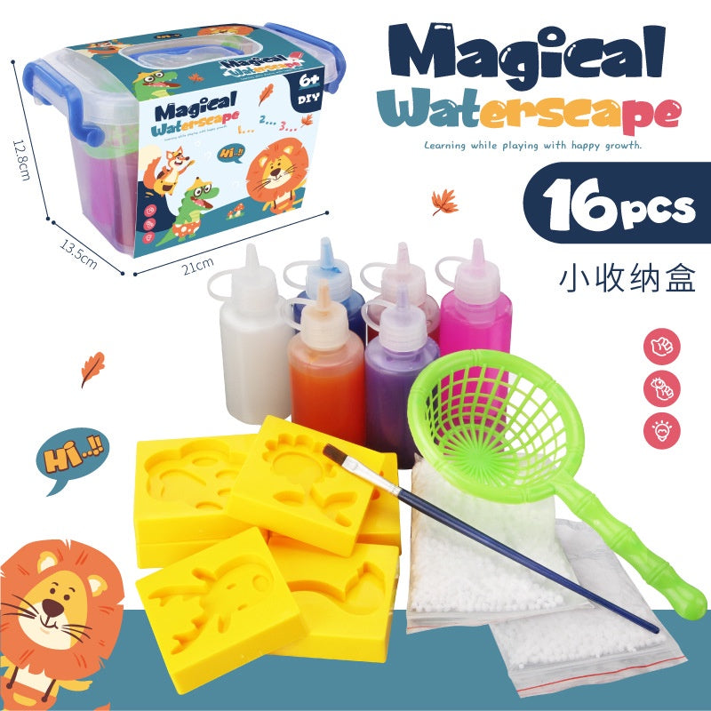 DIY Magical Waterscape Floating  Set  Water Aqua Jelly  Sensory Early Education Toys