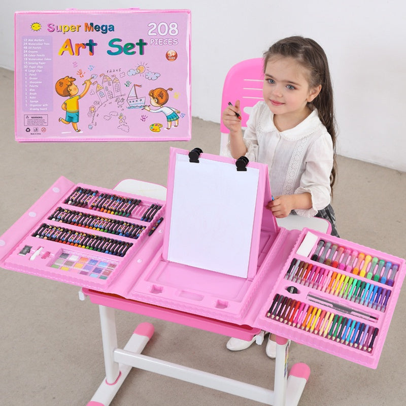 Kids 208pcs/150pcs Kids Art Set – Crayons Markers  Drawing Marker Painting Color Pen Crayon Pastel Set