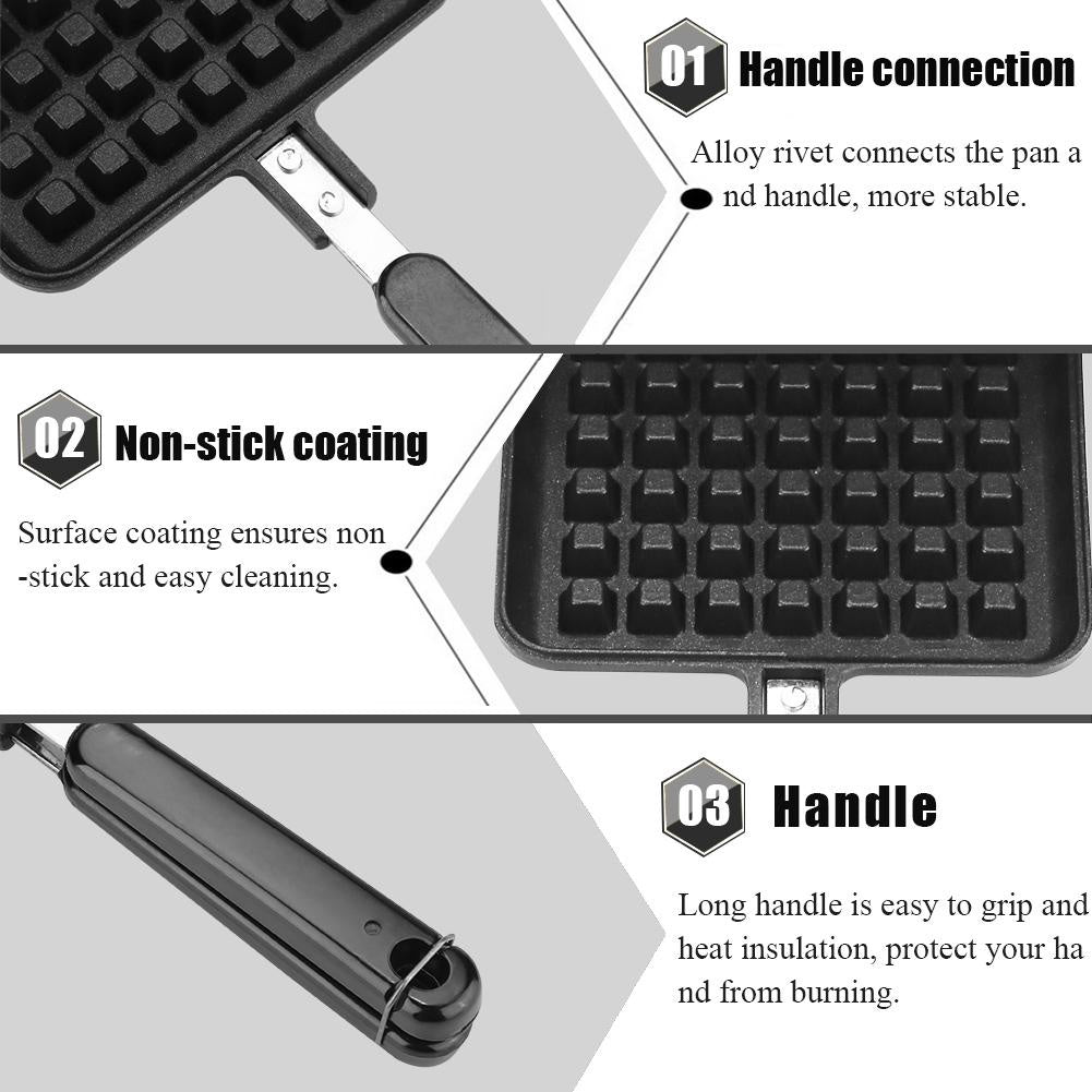 Specool® Kitchen Gas Non-Stick Waffle Maker Pan Mould Mold Press Plate Cook Baking Tool DIY Lattice Muffin Baking Mold
