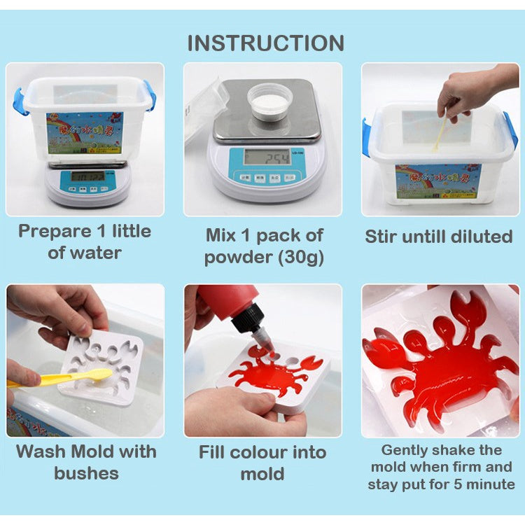 DIY Magical Waterscape Floating  Set  Water Aqua Jelly  Sensory Early Education Toys