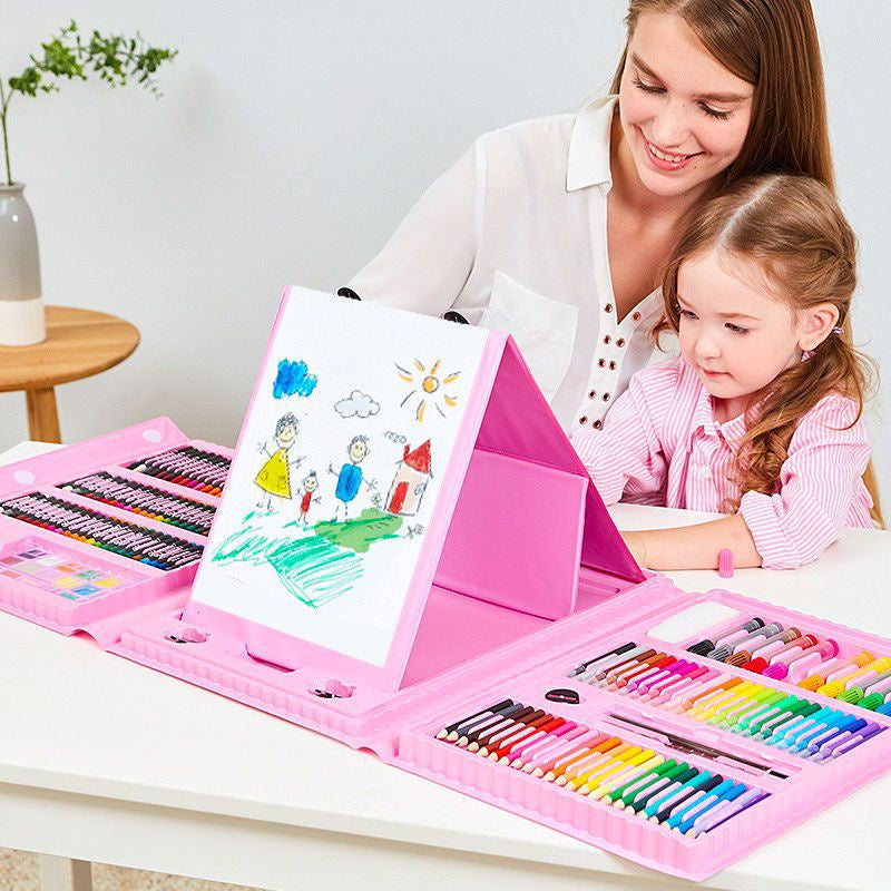 Kids 208pcs/150pcs Kids Art Set – Crayons Markers  Drawing Marker Painting Color Pen Crayon Pastel Set