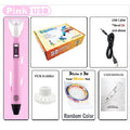 3D Printing Pen Digital Display Intelligent High Temperature 3D Graffiti Painting USB Pens