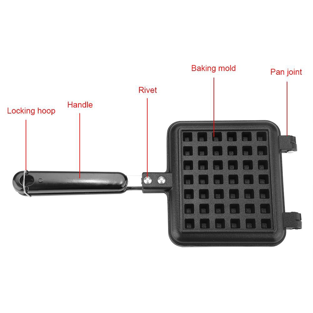 Specool® Kitchen Gas Non-Stick Waffle Maker Pan Mould Mold Press Plate Cook Baking Tool DIY Lattice Muffin Baking Mold