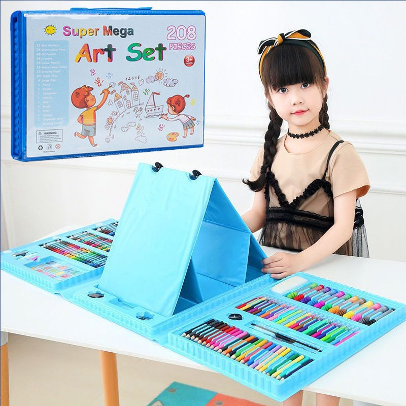 Kids 208pcs/150pcs Kids Art Set – Crayons Markers  Drawing Marker Painting Color Pen Crayon Pastel Set