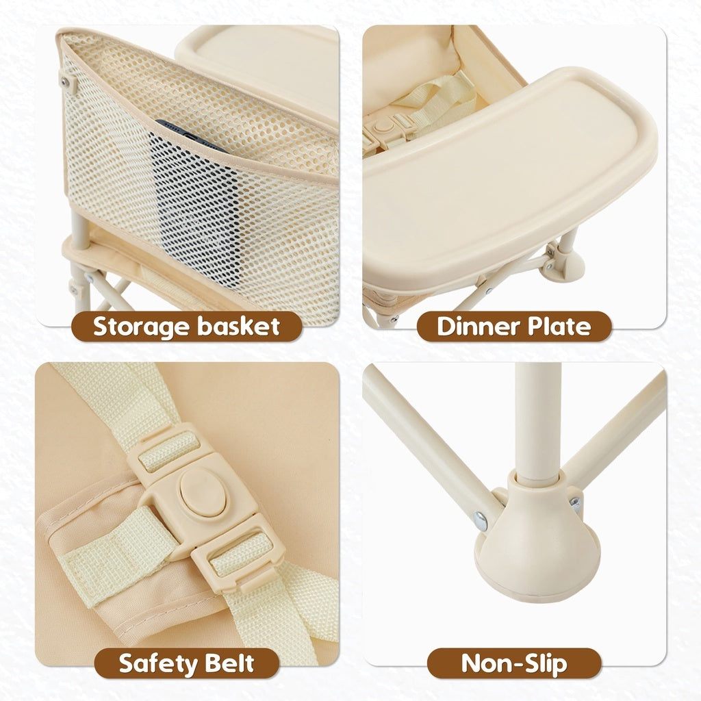 Ins Korean Baby Chair Kids Dining Chair Convenient Folding Picnic Chair for Children or Props for Baby Photography