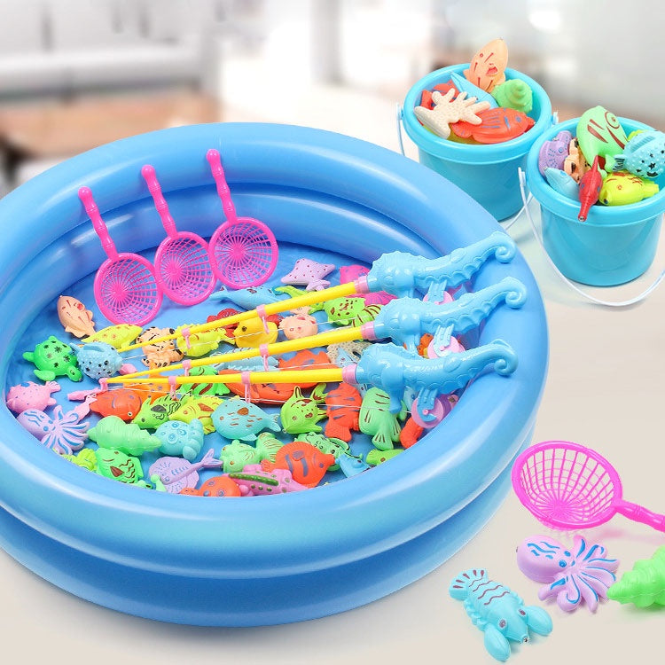 Kids fishing game toys Magnetic Fishing Pool Toys Game for Kids Play Water Toys