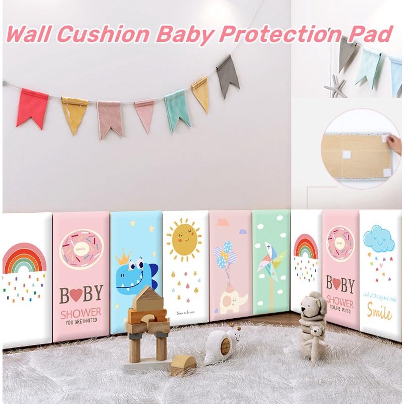 Wall Cushion Baby Protection Pad Wall Paper Headboard DIY Wall protector Playroom size 20x50/30x30CM