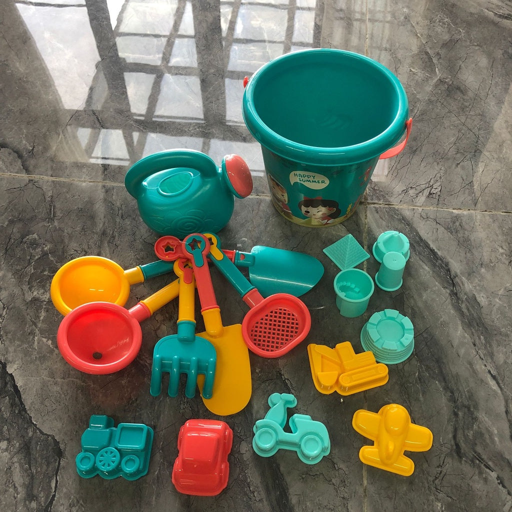18Pcs/Set Children's Beach Toy Set Play Sand Tools Shovel and Bucket