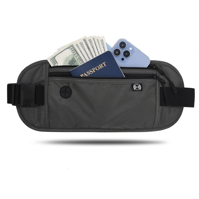 Travel Money Belt Bag Sport Waist Wallet RFID Blocking Anti-Theft Passport Sling bag for Men & Women