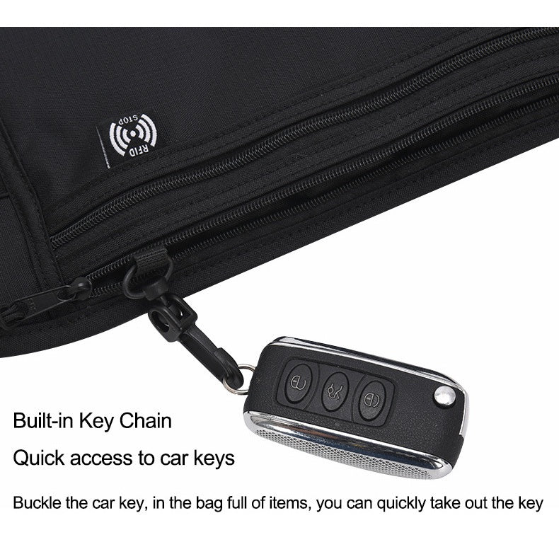 Travel Money Belt Bag Sport Waist Wallet RFID Blocking Anti-Theft Passport Sling bag for Men & Women