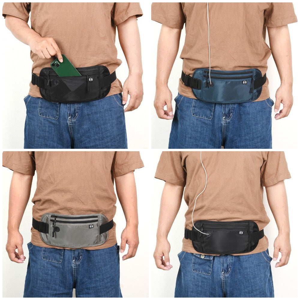 Travel Money Belt Bag Sport Waist Wallet RFID Blocking Anti-Theft Passport Sling bag for Men & Women