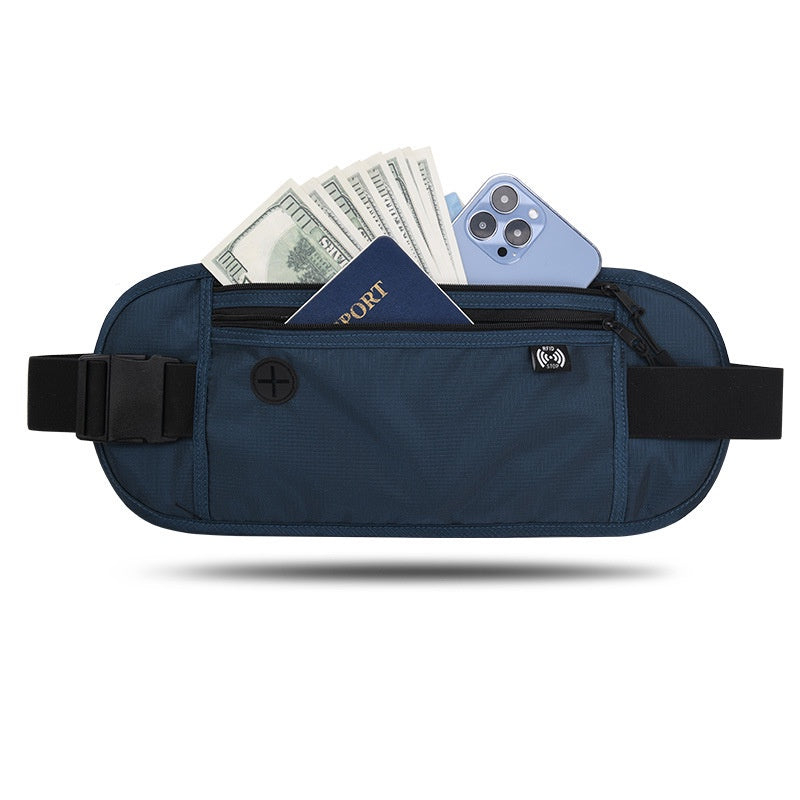 Travel Money Belt Bag Sport Waist Wallet RFID Blocking Anti-Theft Passport Sling bag for Men & Women