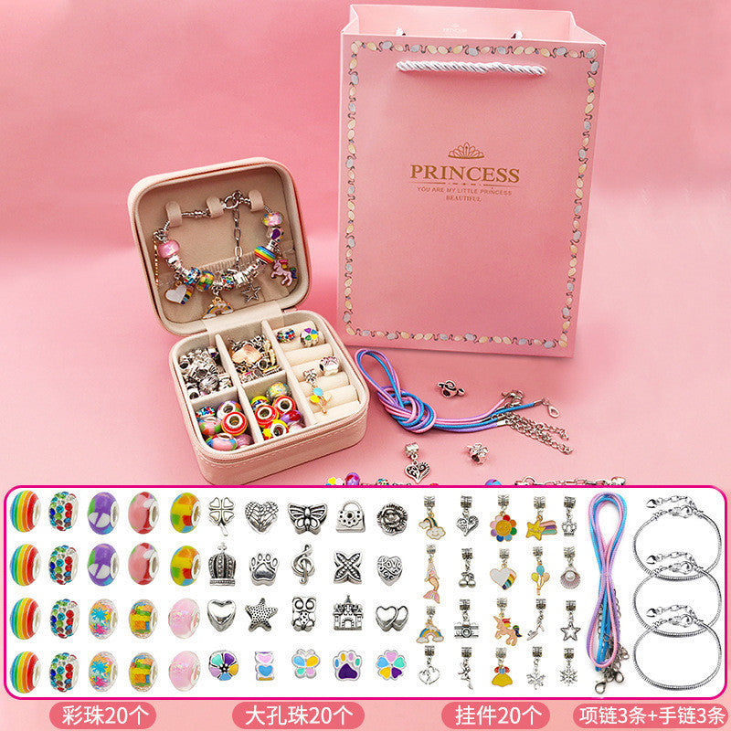 66Pcs/Set Children's DIY Bracelets Birthdays Gifts Educational Toys Diy Beaded Bracelet Creative Jewelry Set Girls' Gift