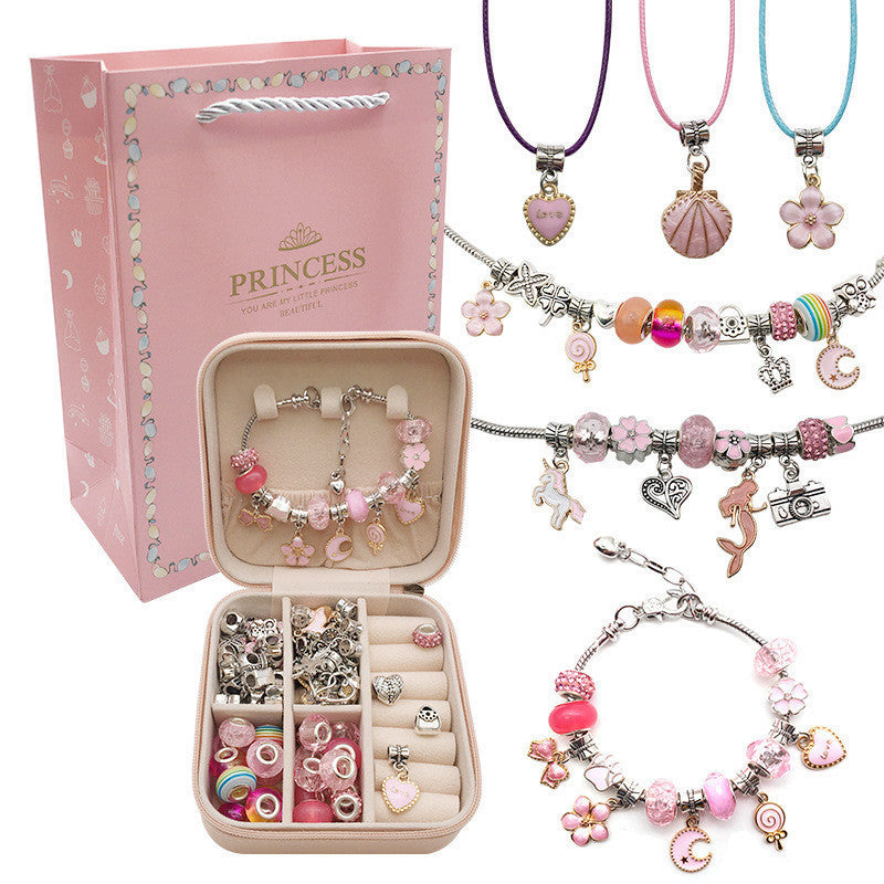 66Pcs/Set Children's DIY Bracelets Birthdays Gifts Educational Toys Diy Beaded Bracelet Creative Jewelry Set Girls' Gift