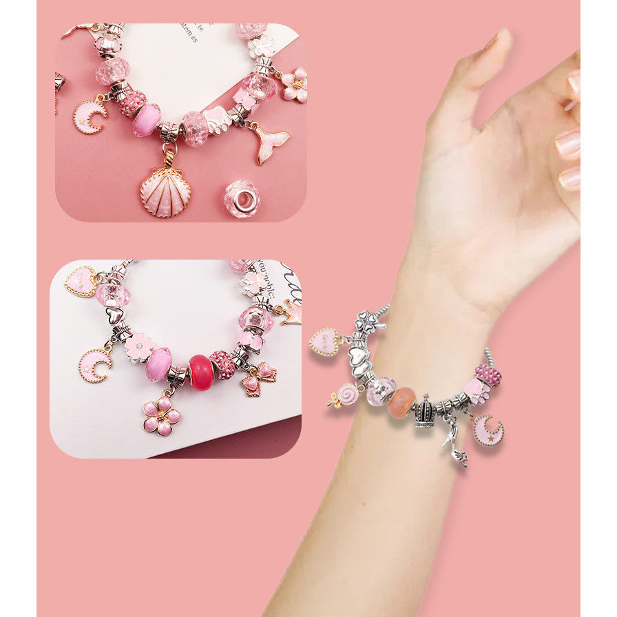 66Pcs/Set Children's DIY Bracelets Birthdays Gifts Educational Toys Diy Beaded Bracelet Creative Jewelry Set Girls' Gift