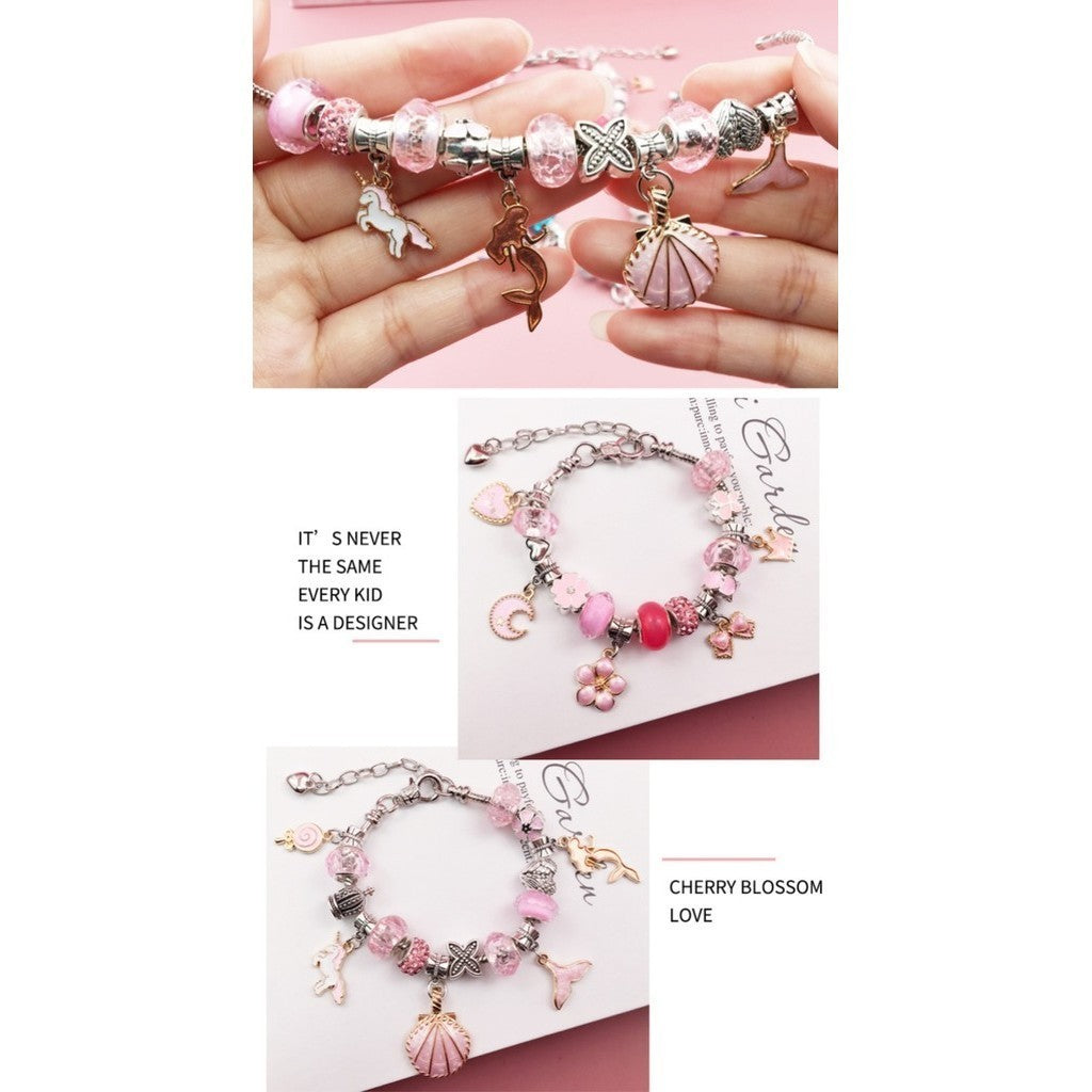 66Pcs/Set Children's DIY Bracelets Birthdays Gifts Educational Toys Diy Beaded Bracelet Creative Jewelry Set Girls' Gift