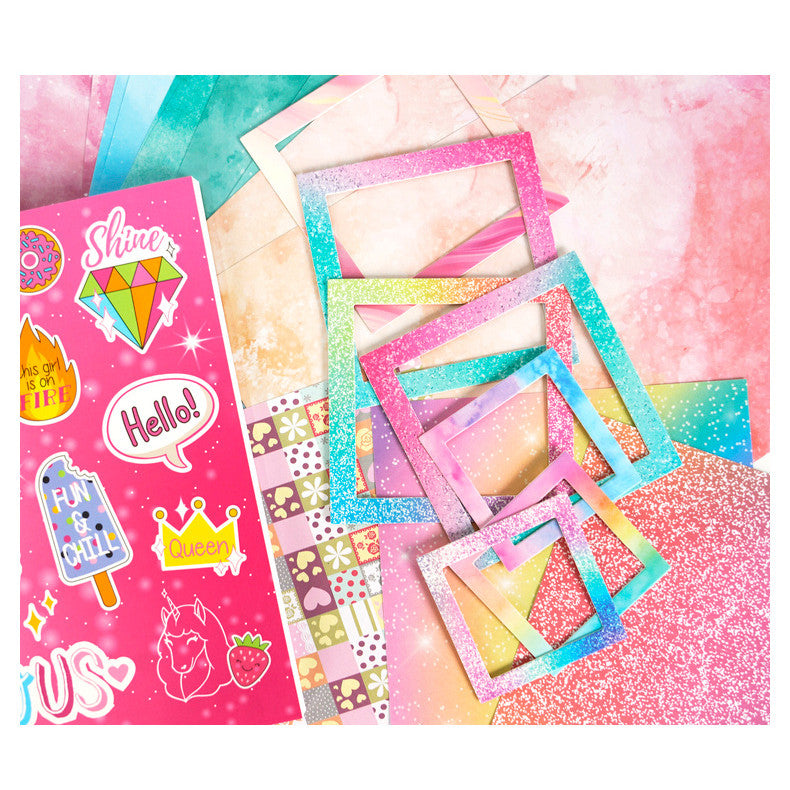 DIY Journal Set Children's Diary Set Pink Girl Birthday Gift Scrapbook