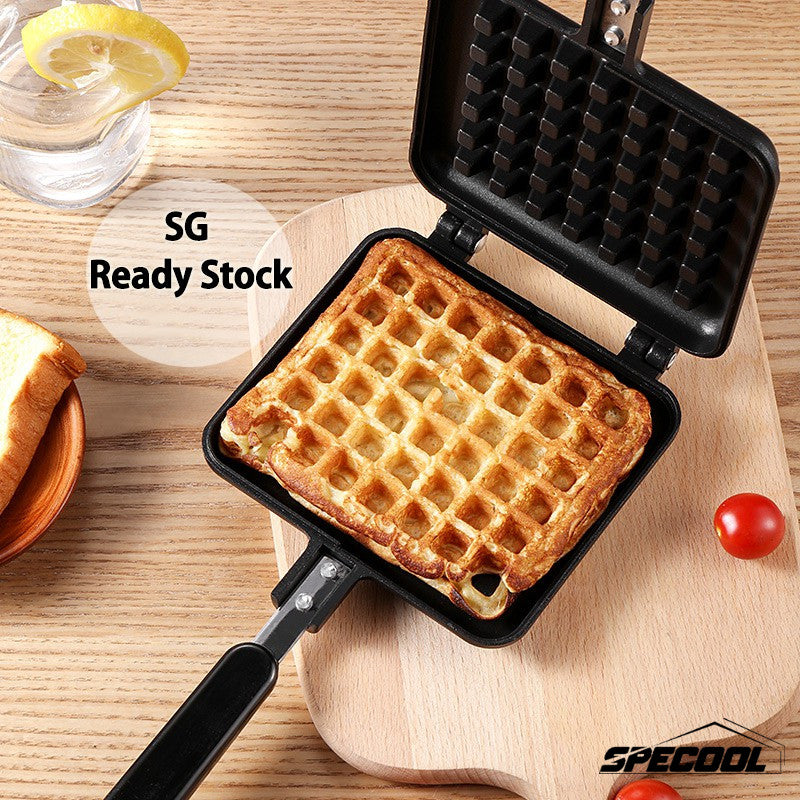 Specool® Kitchen Gas Non-Stick Waffle Maker Pan Mould Mold Press Plate Cook Baking Tool DIY Lattice Muffin Baking Mold