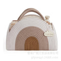 Foldable Baby Diaper Basket Storage Bag Newborn Cotton Rope Woven Diaper Bags Mummy Bag