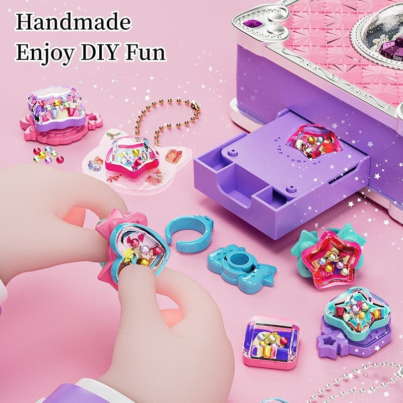 SG Kids DIY Jewelry Making Kit Handmade Ring Bracelet Pendant Crafts Toy For Girl's Birthday Christmas Gifts