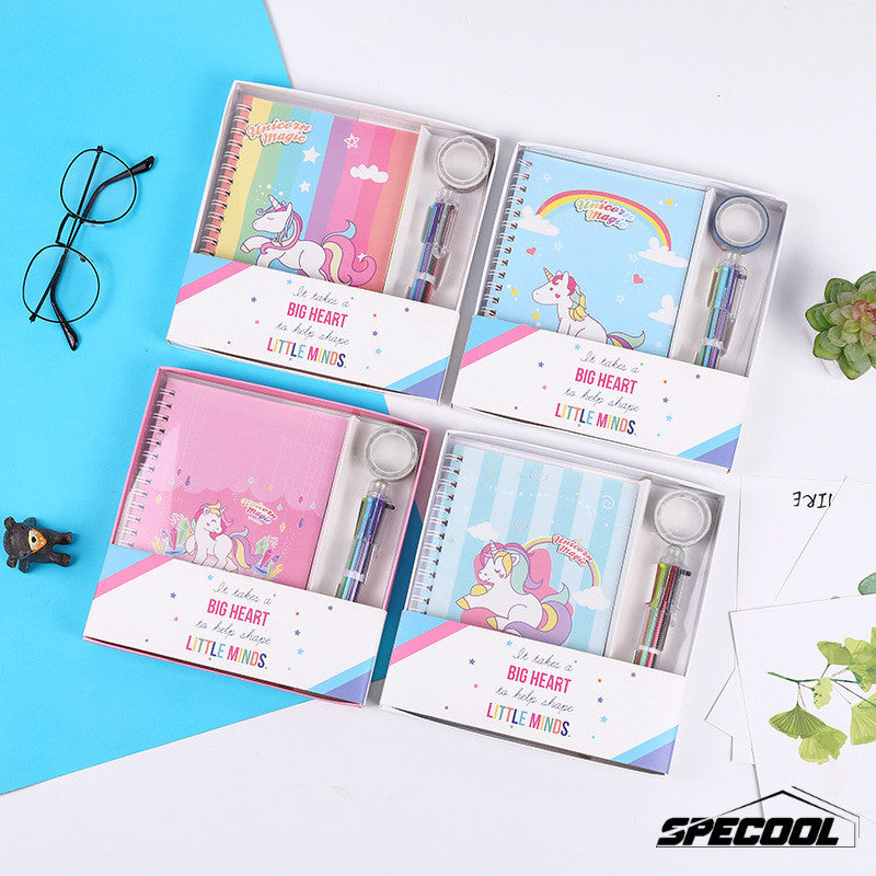 Kids Notebook Gift Set Children Gift Cartoon Color Notepad Diary Elementary School Student Prize Set