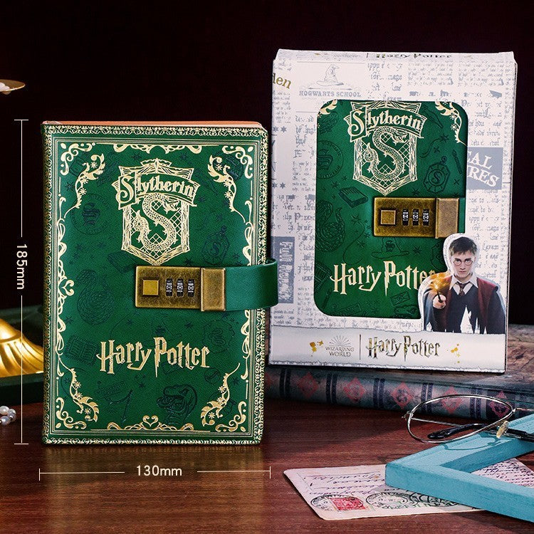 Kids Gift Set Harry Potter PU Leather Notebook With Password Lock A5 Colored Pages Hogwarts Diary Students Gifts