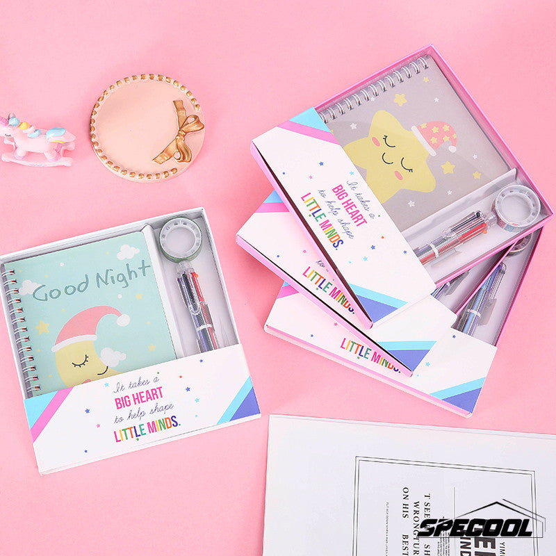 Kids Notebook Gift Set Children Gift Cartoon Color Notepad Diary Elementary School Student Prize Set