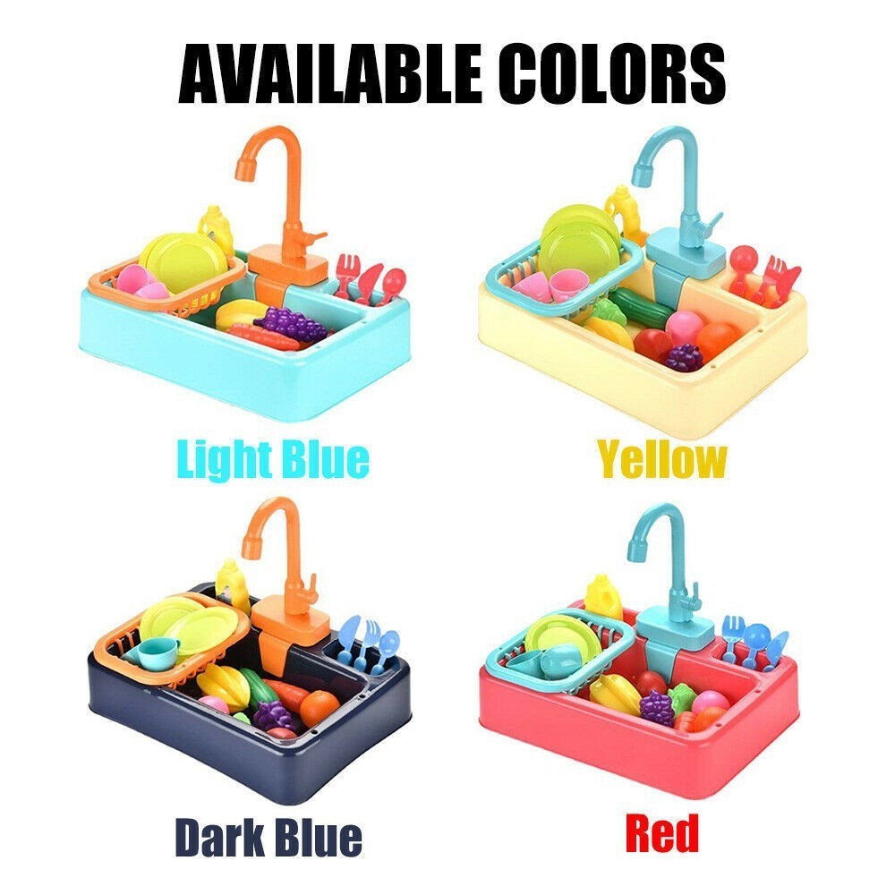Toddler Kitchen Sink Wash Basin Play Set Toys Children Play House Toys Kids Educational Toys