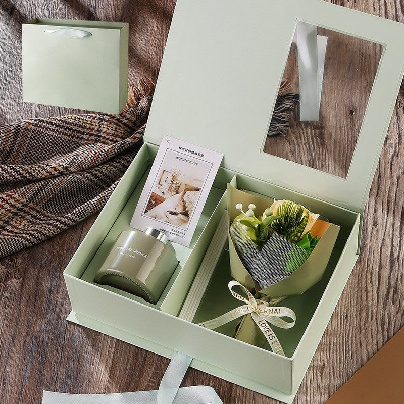Luxury Valentine's Day Gift Eternity Flower Sets Scented Candle Fragrance oil Scented oil Aromatherapy Home Decorative