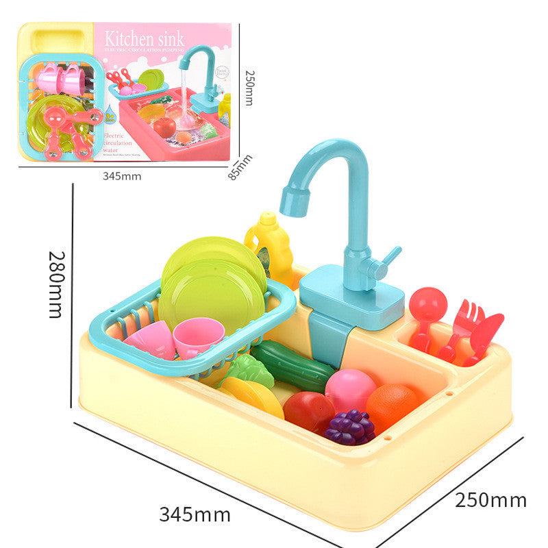 Toddler Kitchen Sink Wash Basin Play Set Toys Children Play House Toys Kids Educational Toys