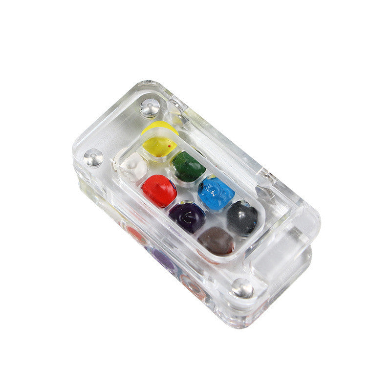 Anakkidsg---Compact Watercolor Palette Set in Clear Acrylic Case with Pocket-size Sketchbook for Painting on the Go