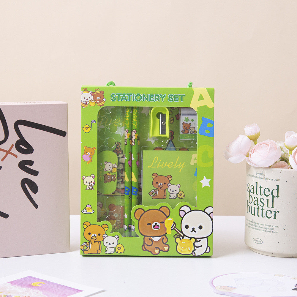 6Pcs/Set Stationery Gift Box Elementary School Student Gifts Kids Reward Gifts Set