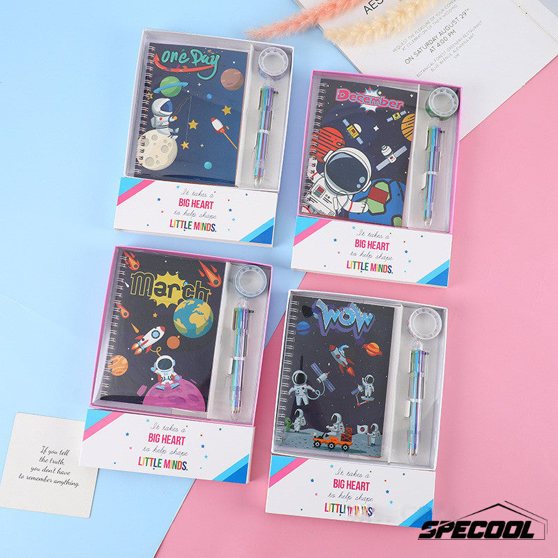 Kids Notebook Gift Set Children Gift Cartoon Color Notepad Diary Elementary School Student Prize Set