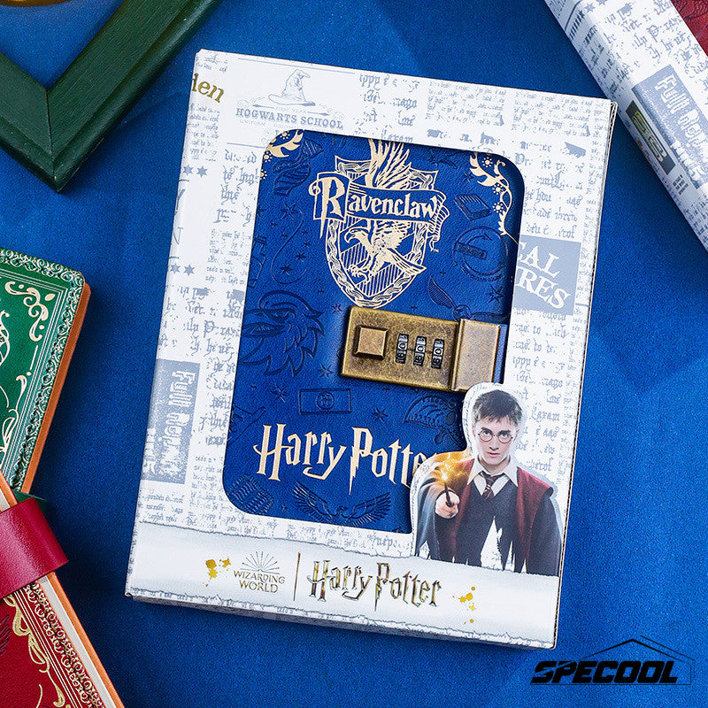 Kids Gift Set Harry Potter PU Leather Notebook With Password Lock A5 Colored Pages Hogwarts Diary Students Gifts
