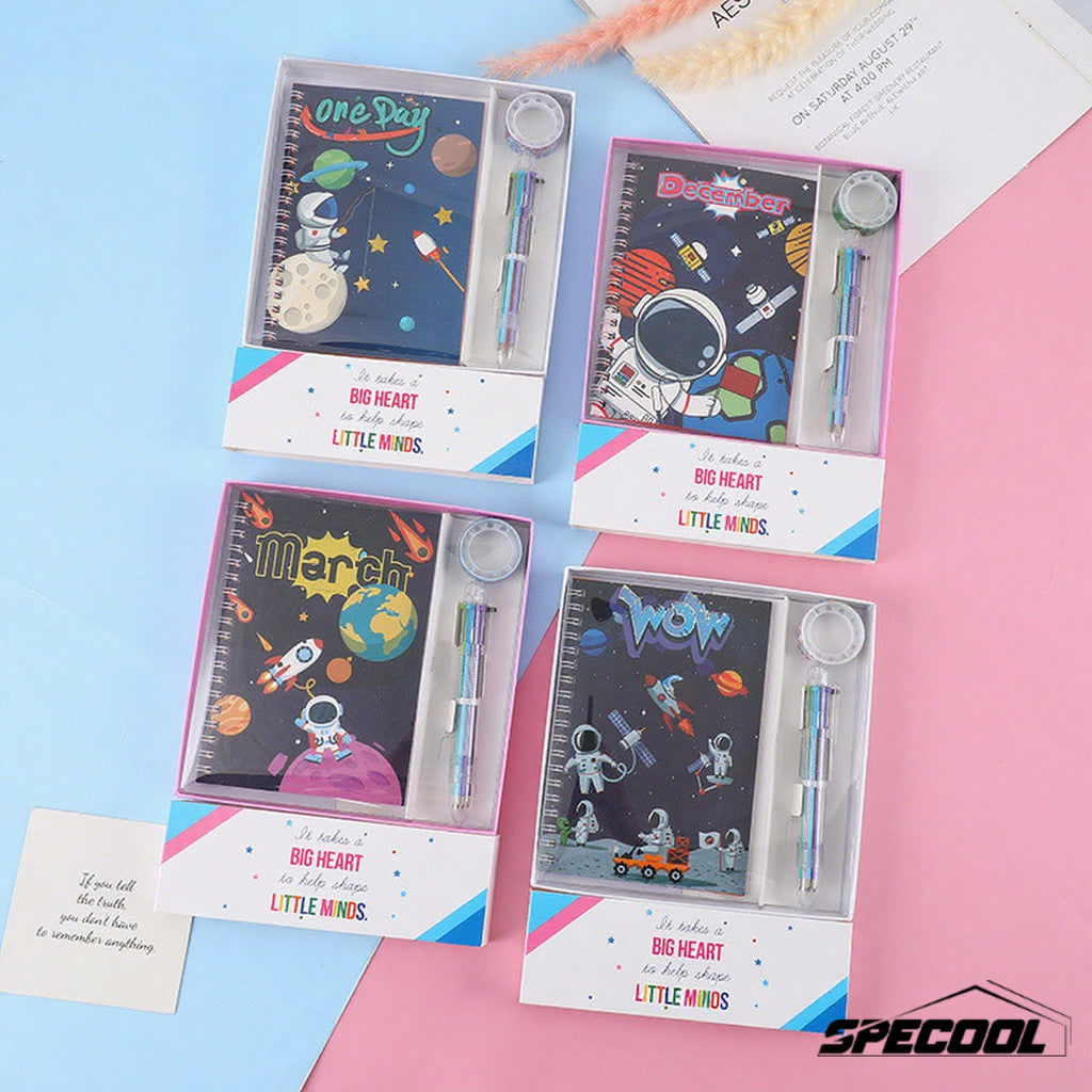 Kids Notebook Gift Set Children Gift Cartoon Color Notepad Diary Elementary School Student Prize Set