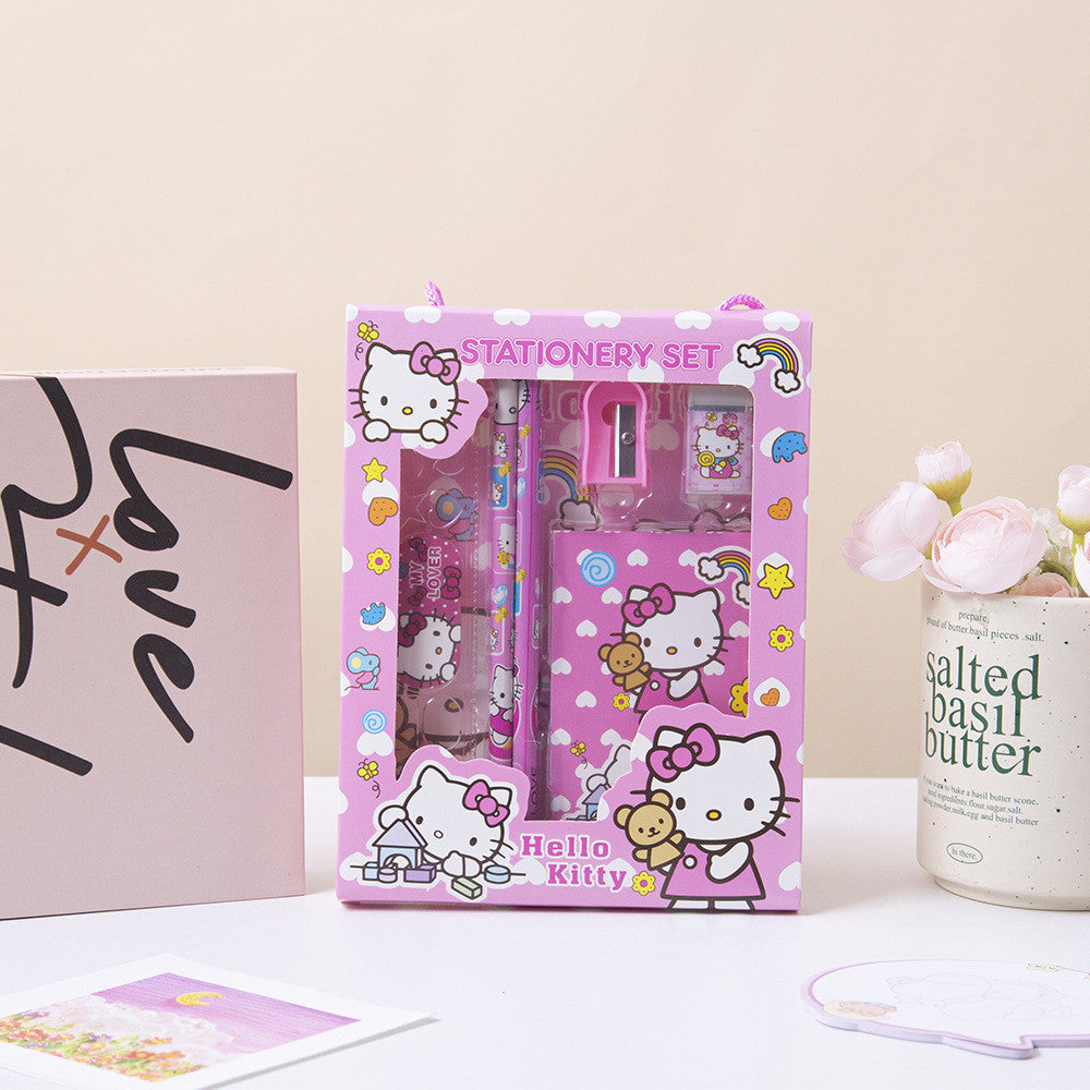 6Pcs/Set Stationery Gift Box Elementary School Student Gifts Kids Reward Gifts Set