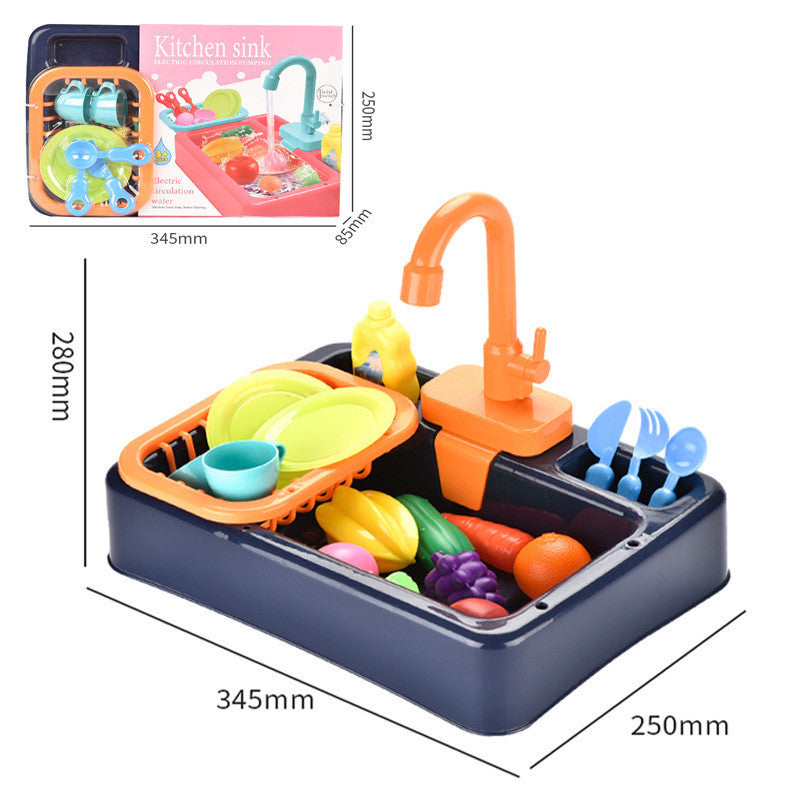 Toddler Kitchen Sink Wash Basin Play Set Toys Children Play House Toys Kids Educational Toys
