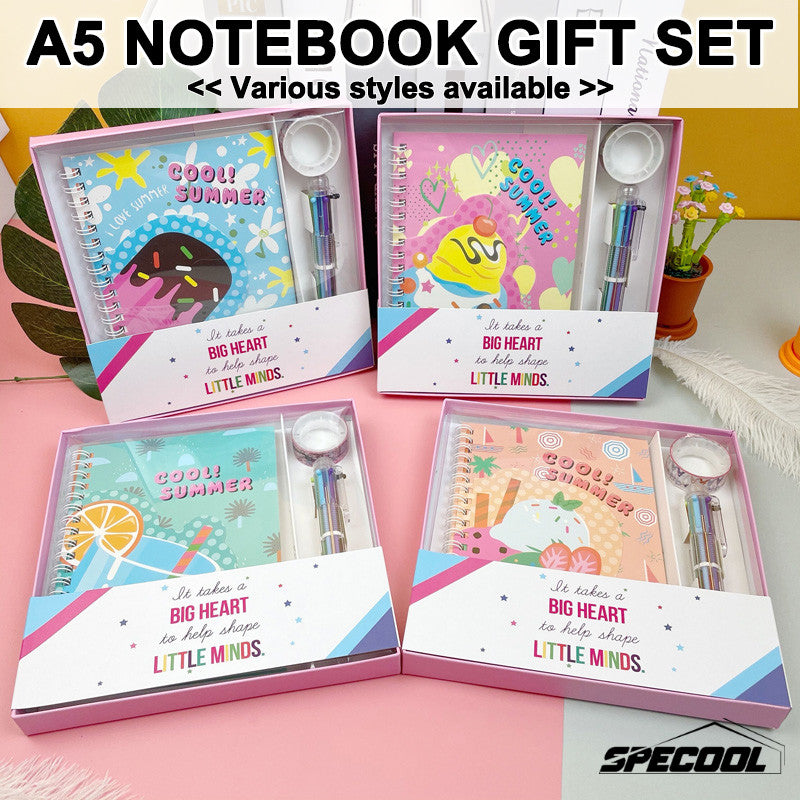 Kids Notebook Gift Set Children Gift Cartoon Color Notepad Diary Elementary School Student Prize Set