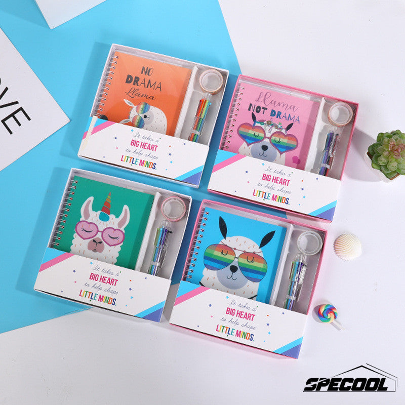 Kids Notebook Gift Set Children Gift Cartoon Color Notepad Diary Elementary School Student Prize Set