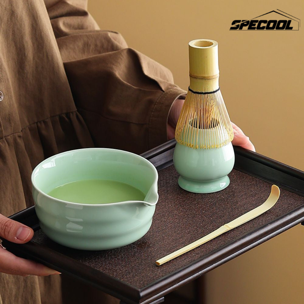 Specool® 7Pcs/Set Matcha Tea Kit Matcha Whisk Tea Bowl Set Tools Tea Ceremony Gift Set for Friends