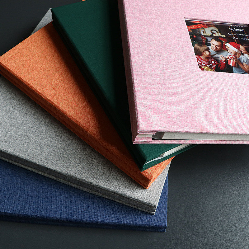 Linen DIY Self Adhesive Photo Album Photo Book Scrapbook Wedding/Baby Album 3R/4R/5R Birthday Gift Anniversary