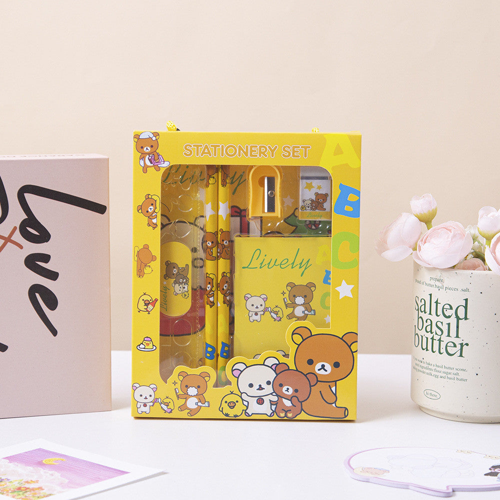 6Pcs/Set Stationery Gift Box Elementary School Student Gifts Kids Reward Gifts Set