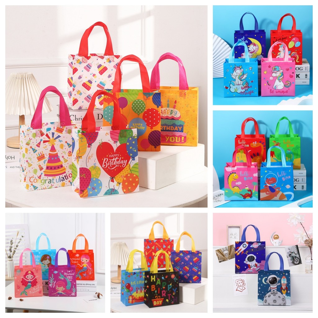 Goodie Bag Packaging for Kids Birthday Party Gift Bag (Dino / Unicorn / Mermaid / Baby Shark)