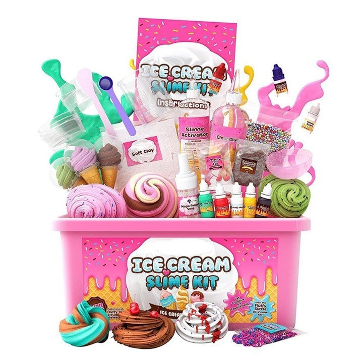 Slime Kit Slime DIY Making Kit For Girls Boys Ice Cream Slime Mermaid Slime Sweet Treat Slime Shimmer Slim