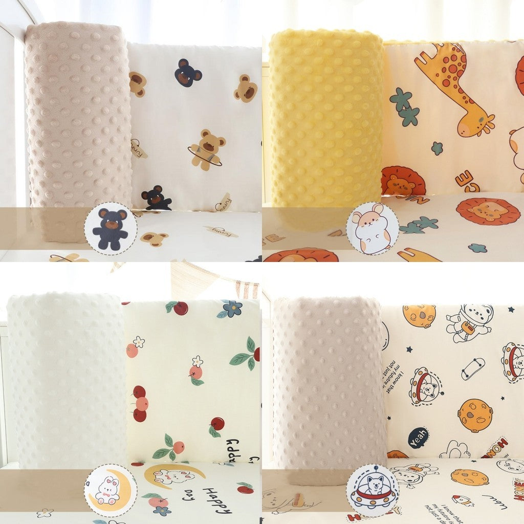 SG STOCK 40cm Height Baby Plush Bumper Crib Around Cushion Bedding Crib Cot Cushion Safety Protector For Toddler