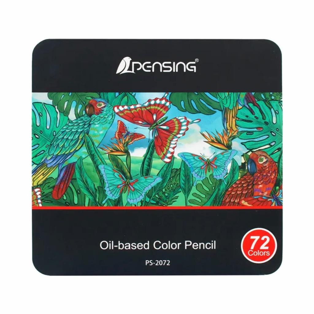Anakkidsg---Lron Box Set Colour 72 Color Lead Hexagonal Rod Oily Color Pencil
