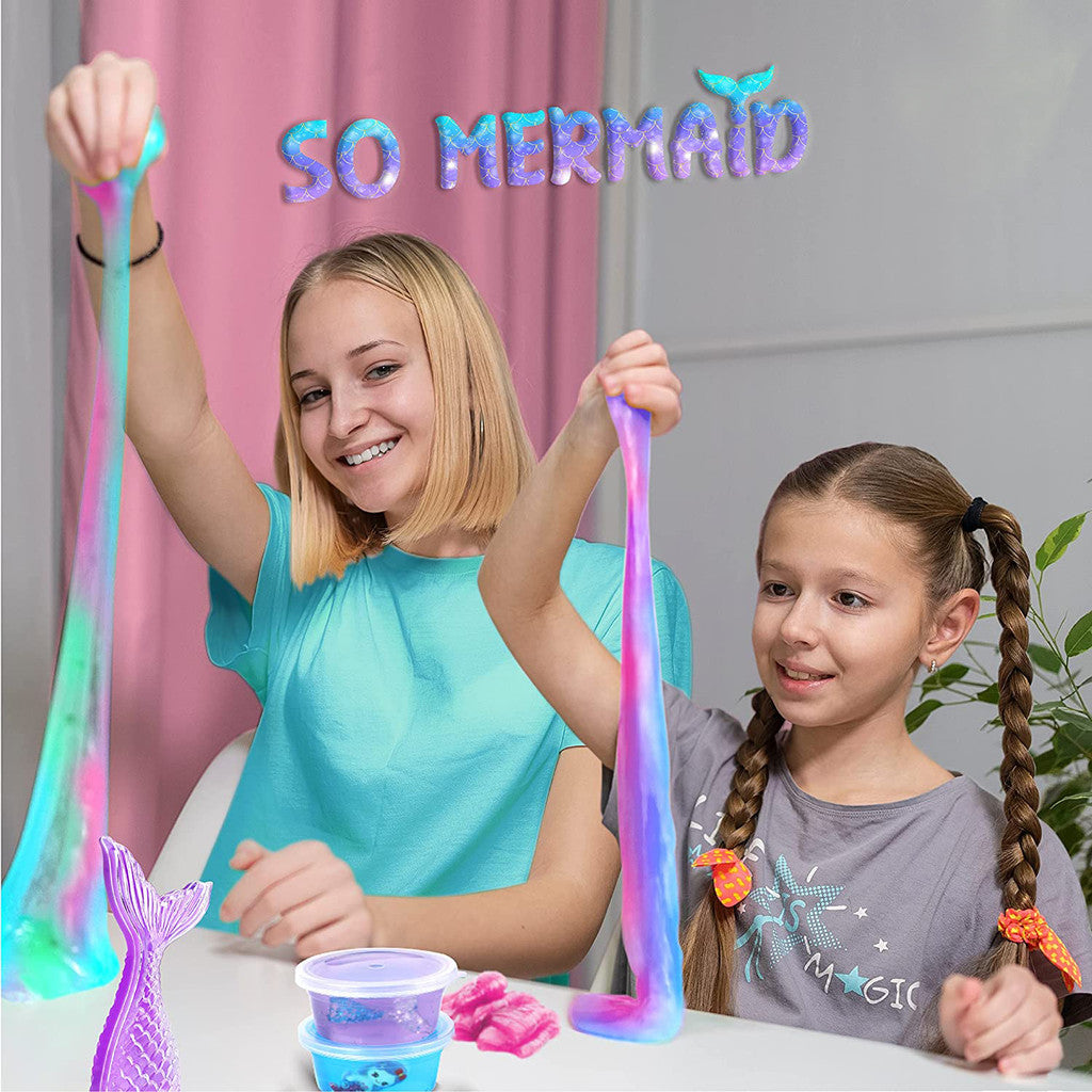 Slime Kit Slime DIY Making Kit For Girls Boys Ice Cream Slime Mermaid Slime Sweet Treat Slime Shimmer Slim