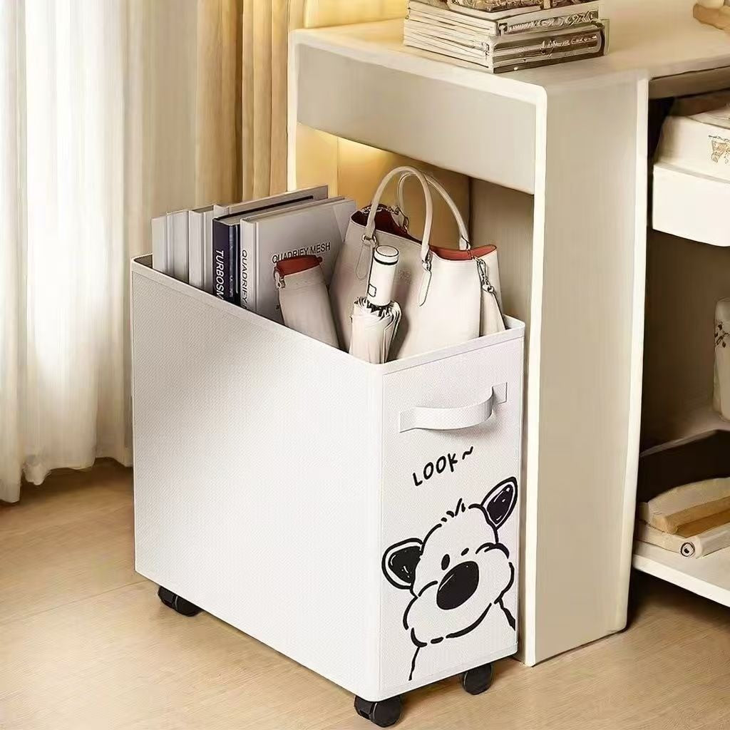 Specool® Foldable Oxford Cloth Storage Basket Laundry Basket With Universal Wheels Household Sundries Storage Basket