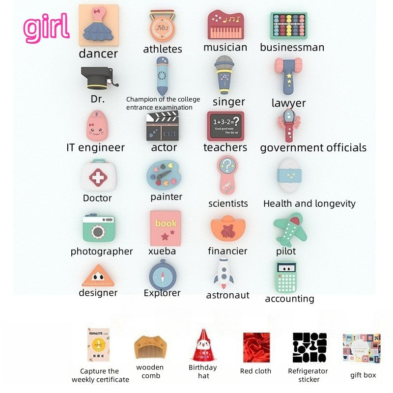 【SG stock】anakkidsg--(24-pc Set) Baby Zhua Zhou One Year Old Lunar Birthday First Grab Items Gift Set Traditions